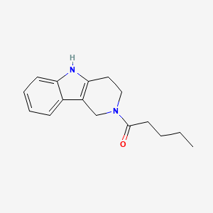 molecular formula C16H20N2O B11032602 2-pentanoyl-2,3,4,5-tetrahydro-1H-pyrido[4,3-b]indole 