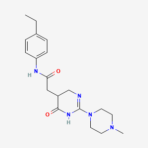 N-(4-ethylphenyl)-2-[2-(4-methylpiperazin-1-yl)-4-oxo-1,4,5,6-tetrahydropyrimidin-5-yl]acetamide