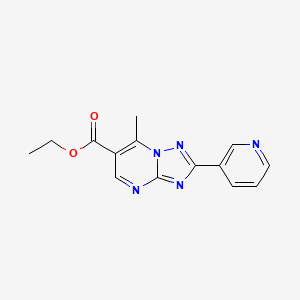 molecular formula C14H13N5O2 B11032626 Ethyl 7-methyl-2-pyridin-3-yl[1,2,4]triazolo[1,5-a]pyrimidine-6-carboxylate 