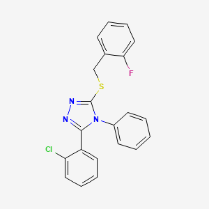 3-(2-chlorophenyl)-5-{[(2-fluorophenyl)methyl]sulfanyl}-4-phenyl-4H-1,2,4-triazole