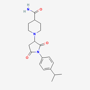 1-{2,5-Dioxo-1-[4-(propan-2-yl)phenyl]pyrrolidin-3-yl}piperidine-4-carboxamide