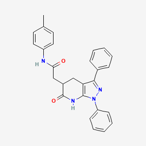 N-(4-methylphenyl)-2-(6-oxo-1,3-diphenyl-4,5,6,7-tetrahydro-1H-pyrazolo[3,4-b]pyridin-5-yl)acetamide