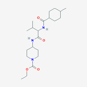 ethyl 4-({N-[(4-methylcyclohexyl)carbonyl]valyl}amino)piperidine-1-carboxylate