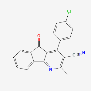 4-(4-chlorophenyl)-2-methyl-5-oxo-5H-indeno[1,2-b]pyridine-3-carbonitrile