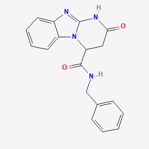 molecular formula C18H16N4O2 B11032705 N-benzyl-2-oxo-1,2,3,4-tetrahydropyrimido[1,2-a]benzimidazole-4-carboxamide 