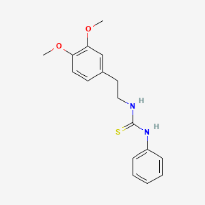 molecular formula C17H20N2O2S B11032731 Thiourea, N-(2-(3,4-dimethoxyphenyl)ethyl)-N-phenyl- CAS No. 38507-96-9