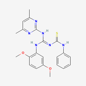 1-{(Z)-[(2,5-dimethoxyphenyl)amino][(4,6-dimethylpyrimidin-2-yl)amino]methylidene}-3-phenylthiourea