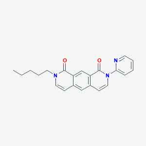 molecular formula C22H21N3O2 B11032753 2-pentyl-8-(2-pyridyl)pyrido[4,3-g]isoquinoline-1,9(2H,8H)-dione 