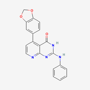 2-anilino-5-(1,3-benzodioxol-5-yl)pyrido[2,3-d]pyrimidin-4(3H)-one