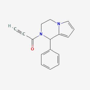 molecular formula C16H14N2O B11032777 1-(1-Phenyl-3,4-dihydro-1h-pyrrolo[1,2-a]pyrazin-2-yl)prop-2-yn-1-one 