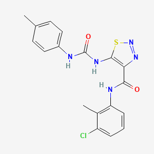 N-(3-Chloro-2-methylphenyl)-5-[(4-toluidinocarbonyl)amino]-1,2,3-thiadiazole-4-carboxamide