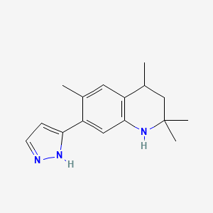 2,2,4,6-tetramethyl-7-(1H-pyrazol-5-yl)-1,2,3,4-tetrahydroquinoline