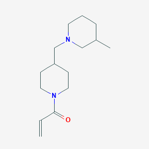 molecular formula C15H26N2O B11032807 1-{4-[(3-Methylpiperidino)methyl]piperidino}-2-propen-1-one 