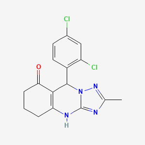 molecular formula C16H14Cl2N4O B11032817 9-(2,4-dichlorophenyl)-2-methyl-5,6,7,9-tetrahydro[1,2,4]triazolo[5,1-b]quinazolin-8(4H)-one 