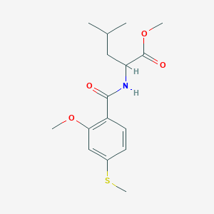 methyl N-{[2-methoxy-4-(methylsulfanyl)phenyl]carbonyl}leucinate