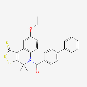 biphenyl-4-yl(8-ethoxy-4,4-dimethyl-1-thioxo-1,4-dihydro-5H-[1,2]dithiolo[3,4-c]quinolin-5-yl)methanone