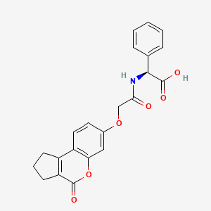 molecular formula C22H19NO6 B11032887 (2S)-({[(4-oxo-1,2,3,4-tetrahydrocyclopenta[c]chromen-7-yl)oxy]acetyl}amino)(phenyl)ethanoic acid 