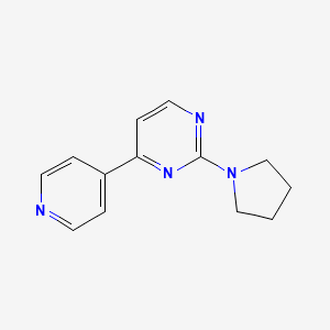 4-(Pyridin-4-yl)-2-(pyrrolidin-1-yl)pyrimidine