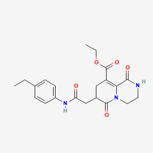 ethyl 7-{2-[(4-ethylphenyl)amino]-2-oxoethyl}-1,6-dioxo-1,3,4,6,7,8-hexahydro-2H-pyrido[1,2-a]pyrazine-9-carboxylate