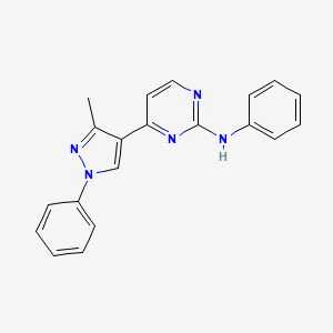 4-(3-methyl-1-phenyl-1H-pyrazol-4-yl)-N-phenylpyrimidin-2-amine