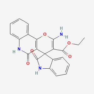 Ethyl 2'-amino-2,5'-dioxo-1,2,5',6'-tetrahydrospiro[indole-3,4'-pyrano[3,2-c]quinoline]-3'-carboxylate