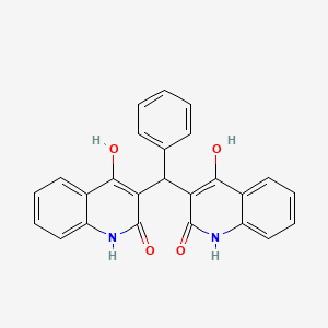 molecular formula C25H18N2O4 B11032995 3,3'-(phenylmethanediyl)bis(4-hydroxyquinolin-2(1H)-one) 