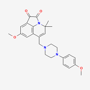 8-methoxy-6-{[4-(4-methoxyphenyl)piperazin-1-yl]methyl}-4,4-dimethyl-4H-pyrrolo[3,2,1-ij]quinoline-1,2-dione