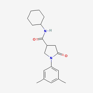 molecular formula C19H26N2O2 B11033009 N-cyclohexyl-1-(3,5-dimethylphenyl)-5-oxopyrrolidine-3-carboxamide CAS No. 876716-21-1