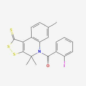 (2-iodophenyl)(4,4,7-trimethyl-1-thioxo-1,4-dihydro-5H-[1,2]dithiolo[3,4-c]quinolin-5-yl)methanone