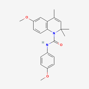 molecular formula C21H24N2O3 B11033032 6-methoxy-N-(4-methoxyphenyl)-2,2,4-trimethylquinoline-1(2H)-carboxamide 