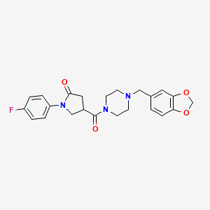 4-{[4-(1,3-Benzodioxol-5-ylmethyl)piperazin-1-yl]carbonyl}-1-(4-fluorophenyl)pyrrolidin-2-one