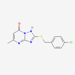 molecular formula C13H11ClN4OS B11033048 2-[(4-chlorobenzyl)sulfanyl]-5-methyl[1,2,4]triazolo[1,5-a]pyrimidin-7(4H)-one CAS No. 56347-20-7