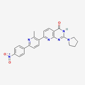 7-[2-methyl-6-(4-nitrophenyl)pyridin-3-yl]-2-(pyrrolidin-1-yl)pyrido[2,3-d]pyrimidin-4(3H)-one