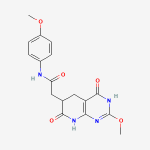 2-(2-methoxy-4,7-dioxo-3,4,5,6,7,8-hexahydropyrido[2,3-d]pyrimidin-6-yl)-N-(4-methoxyphenyl)acetamide