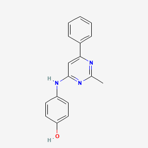 molecular formula C17H15N3O B11033110 4-[(2-Methyl-6-phenylpyrimidin-4-yl)amino]phenol 