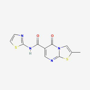 2-methyl-5-oxo-N-(1,3-thiazol-2-yl)-5H-[1,3]thiazolo[3,2-a]pyrimidine-6-carboxamide