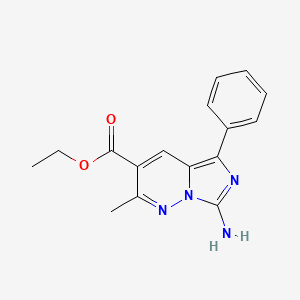 molecular formula C16H16N4O2 B11033136 Ethyl 7-amino-2-methyl-5-phenylimidazo[1,5-b]pyridazine-3-carboxylate 