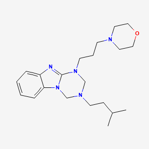 3-(3-Methylbutyl)-1-[3-(morpholin-4-yl)propyl]-1,2,3,4-tetrahydro[1,3,5]triazino[1,2-a]benzimidazole