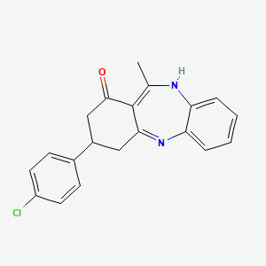 3-(4-chlorophenyl)-11-methyl-2,3,4,5-tetrahydro-1H-dibenzo[b,e][1,4]diazepin-1-one