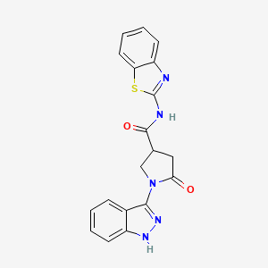 N-(1,3-benzothiazol-2-yl)-1-(1H-indazol-3-yl)-5-oxopyrrolidine-3-carboxamide