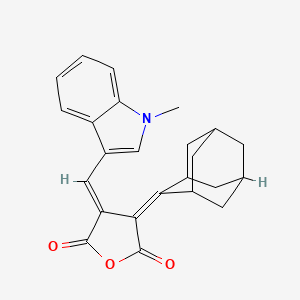 (3E)-3-[(1-Methyl-1H-indol-3-YL)methylene]-4-(tricyclo[3.3.1.1~3,7~]dec-2-ylidene)dihydro-2,5-furandione