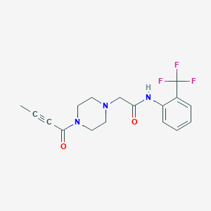 2-(4-(But-2-ynoyl)piperazin-1-yl)-N-(2-(trifluoromethyl)phenyl)acetamide