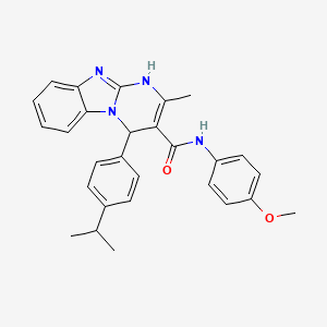 N-(4-methoxyphenyl)-2-methyl-4-[4-(propan-2-yl)phenyl]-1,4-dihydropyrimido[1,2-a]benzimidazole-3-carboxamide