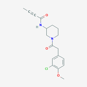 N-(1-(2-(3-Chloro-4-methoxyphenyl)acetyl)piperidin-3-yl)but-2-ynamide