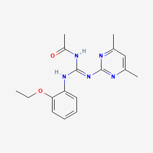 N-{(E)-[(4,6-dimethylpyrimidin-2-yl)amino][(2-ethoxyphenyl)amino]methylidene}acetamide