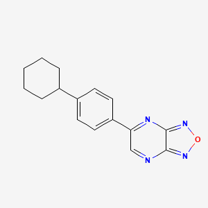 molecular formula C16H16N4O B11033213 5-(4-Cyclohexylphenyl)[1,2,5]oxadiazolo[3,4-b]pyrazine 