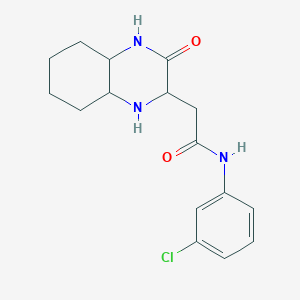 molecular formula C16H20ClN3O2 B11033226 N-(3-chlorophenyl)-2-(3-oxodecahydroquinoxalin-2-yl)acetamide 