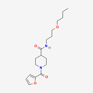 molecular formula C18H28N2O4 B11033229 N-(3-butoxypropyl)-1-(furan-2-ylcarbonyl)piperidine-4-carboxamide 