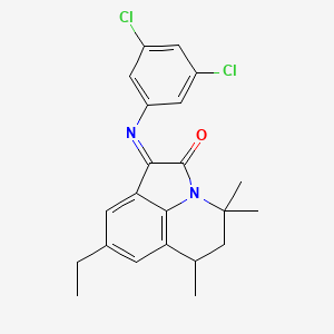 (1E)-1-[(3,5-dichlorophenyl)imino]-8-ethyl-4,4,6-trimethyl-5,6-dihydro-4H-pyrrolo[3,2,1-ij]quinolin-2(1H)-one