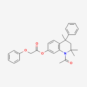 1-Acetyl-2,2,4-trimethyl-4-phenyl-1,2,3,4-tetrahydroquinolin-7-yl phenoxyacetate